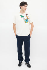 Louis Vuitton White & Multicolour Comics Intarsia T-Shirt