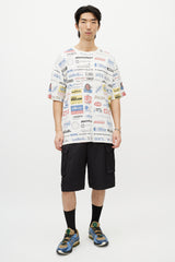 Louis Vuitton White & Multicolour Freedom Logo T-Shirt