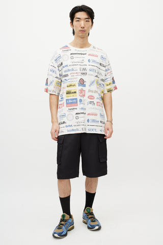 Louis Vuitton White & Multicolour Freedom Logo T-Shirt