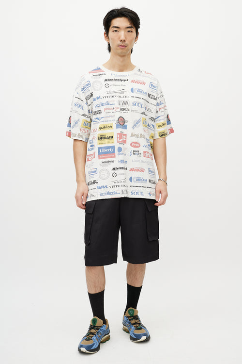 Louis Vuitton White & Multicolour Freedom Logo T-Shirt
