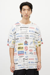 Louis Vuitton White & Multicolour Freedom Logo T-Shirt