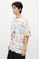Louis Vuitton White & Multicolour Freedom Logo T-Shirt