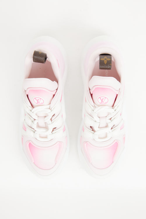 White & Pink Archlight Sneaker