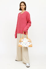 Louis Vuitton White Maurakami Claudia Bag
