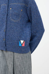 Louis Vuitton Wool Knit Contrast Stitch Cardigan