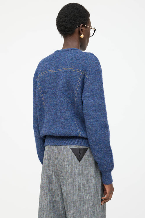 Louis Vuitton Wool Knit Contrast Stitch Cardigan