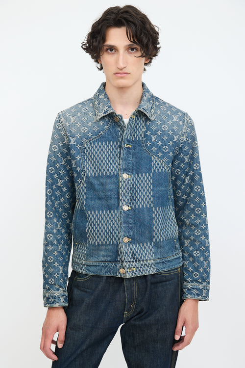 Louis Vuitton X Nigo Blue Monogram Denim Jacket