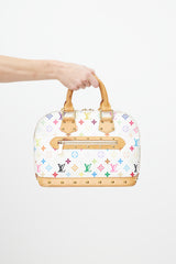 Louis Vuitton X Takashi Murakami 2003 White & Multicolor Alma PM Bag