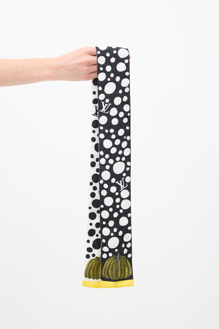 Louis Vuitton X Yayoi Kusama Black & Multi Silk Infinity Dots Bandeau Scarf