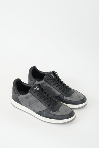 Louis Vuitton Black & Grey Rivoli Monogram Sneaker