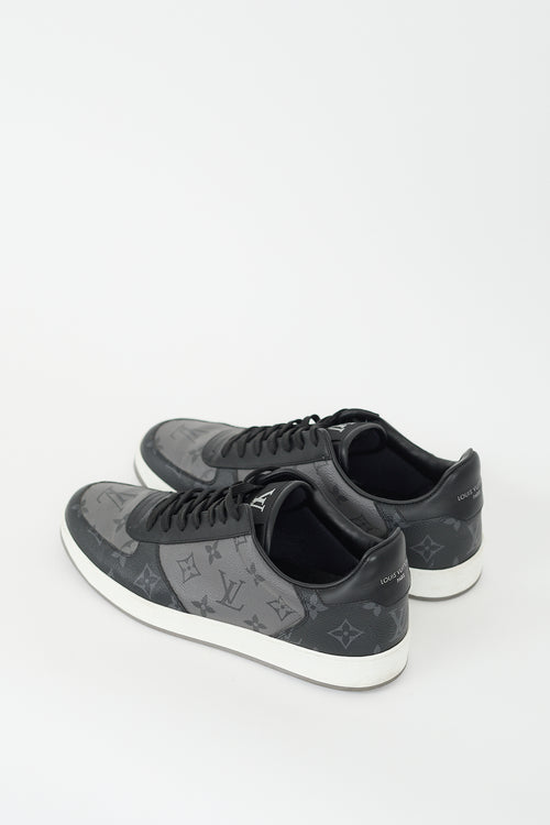 Louis Vuitton Black & Grey Rivoli Monogram Sneaker