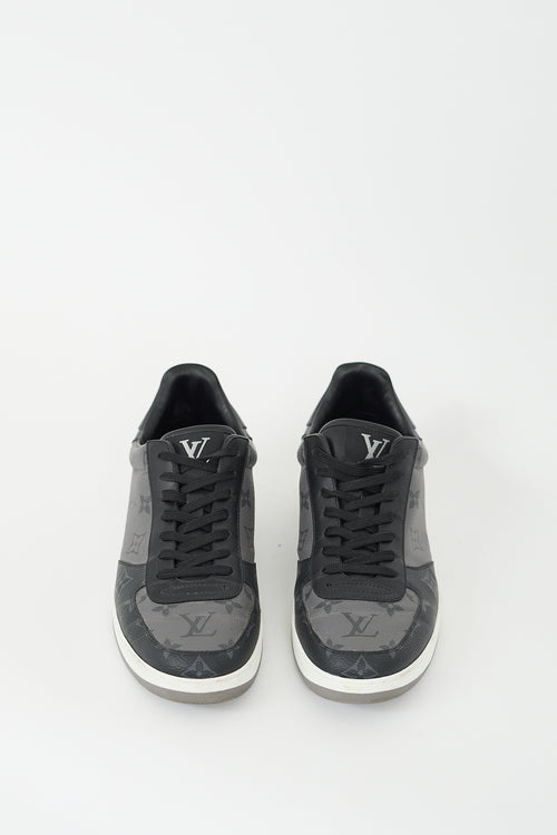 Louis Vuitton Black & Grey Rivoli Monogram Sneaker