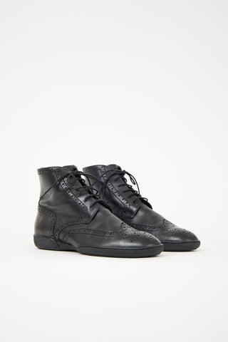 Louis Vuitton Leather Brogue Boot