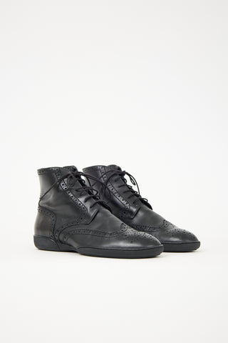 Louis Vuitton Leather Brogue Boot