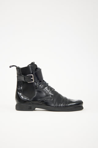 Louis Vuitton Leather Brogue Boot