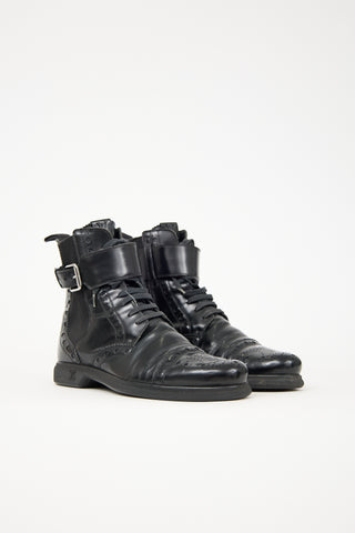 Louis Vuitton Leather Brogue Boot