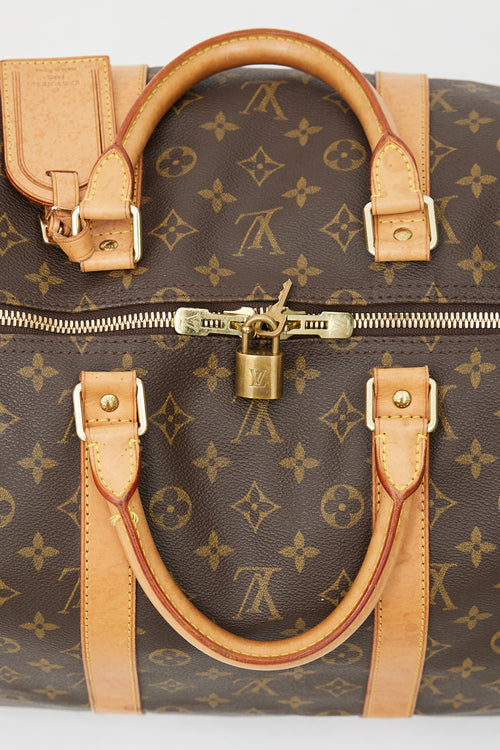 Louis Vuitton 2006 Brown Monogram Keepall Bandoulière 55 Duffle Bag