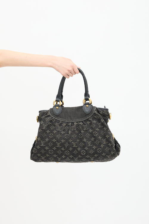 Louis Vuitton 2008 Monogram Denim Neo Cabby MM Bag