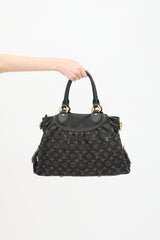 Louis Vuitton 2008 Monogram Denim Neo Cabby MM Bag