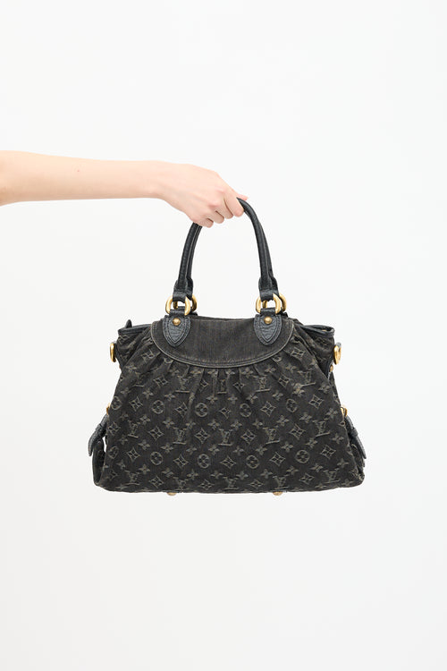 Louis Vuitton 2008 Monogram Denim Neo Cabby MM Bag
