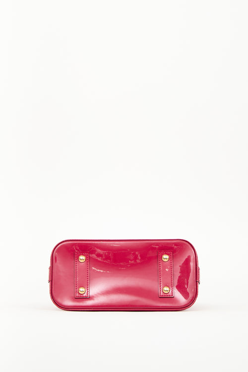 Louis Vuitton 2015 Red Monogram Vernis Alma BB Bag