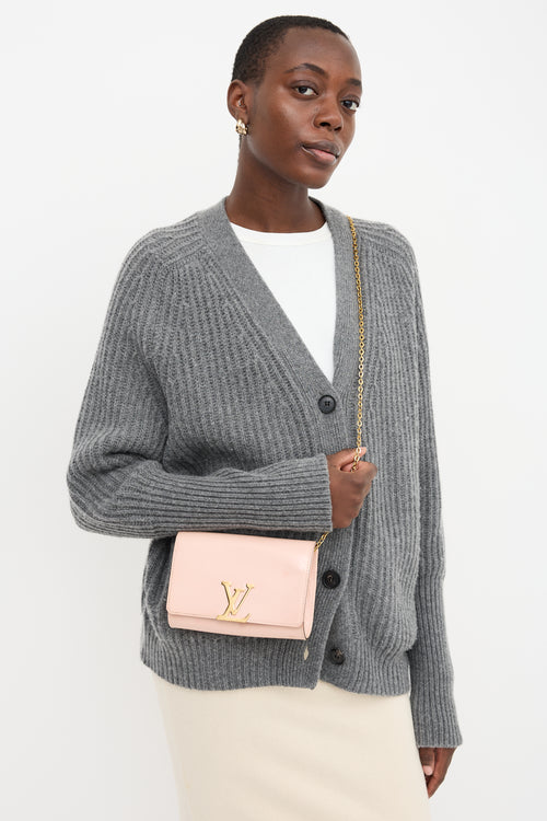 Louis Vuitton 2017 Patent Louise Chain Flap Bag