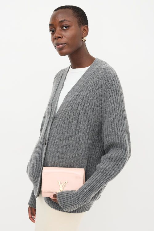 Louis Vuitton 2017 Patent Louise Chain Flap Bag
