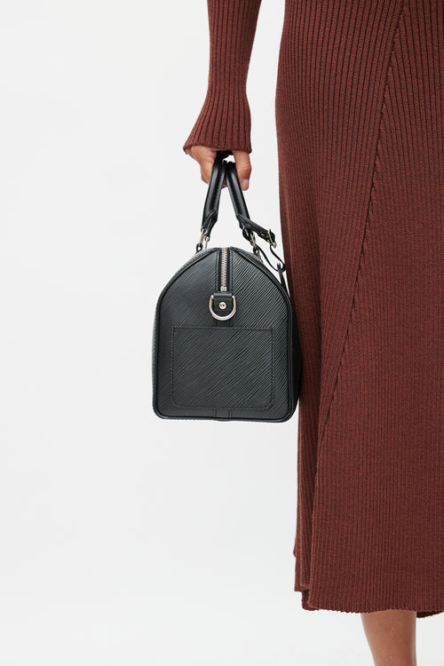 Louis Vuitton 2021 Black Epi Leather Speedy Bandoulière 25 Bag