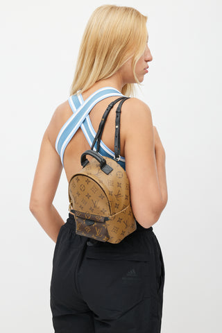 Louis Vuitton 2019 Brown Reversed Monogram Mini Palm Spring Backpack