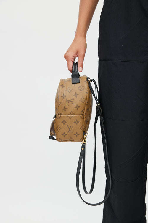 Louis Vuitton 2023 Brown Reversed Monogram Mini Palm Spring Backpack