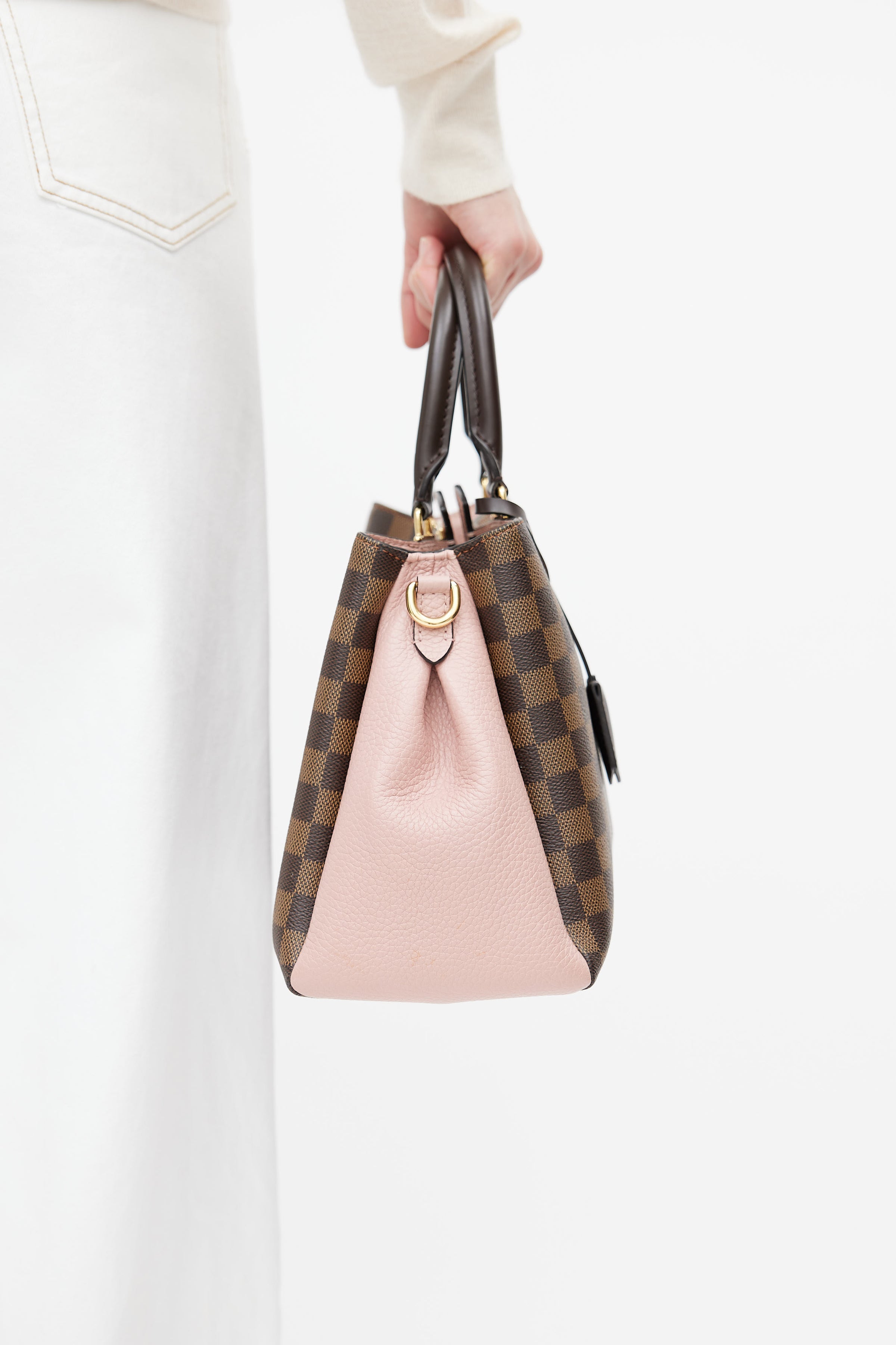 Louis Vuitton Womens Brittany Handbag Damier Ebene / Rose – Luxe Collective