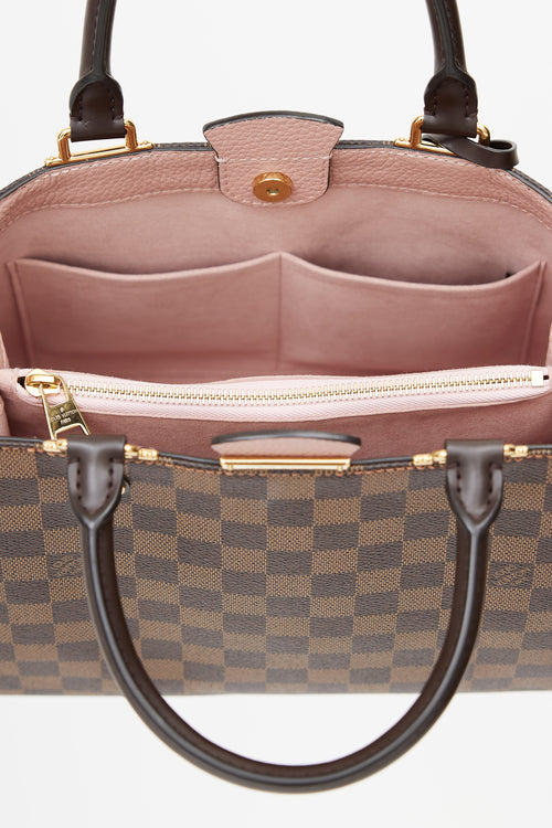 Louis Vuitton 2019 Brown & Pink Damier Ebene Brittany Shoulder Bag