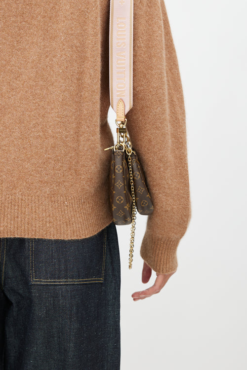 Louis Vuitton 2027 Brown & Pink Monogram Multi Pochette Accessoires  Bag