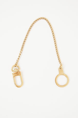 Gold Tone Chaine Anneau Cles Key Ring