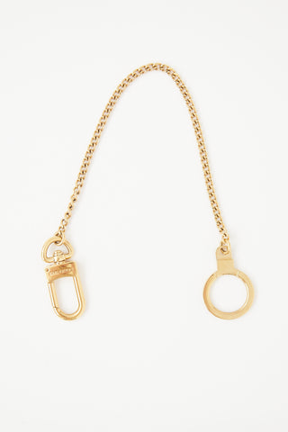 Gold Tone Chaine Anneau Cles Key Ring