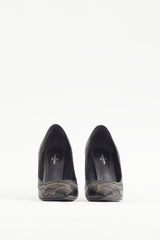 Louis Vuitton Black & Brown Monogram Hypnotic Heel