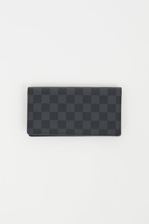 Louis Vuitton Black Damier Graphite Brazza Wallet