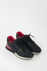 Louis Vuitton Black & Fuchsia Damier Infini Run Away Sneaker
