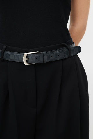 Louis Vuitton Black & Grey Damier Graphite Belt