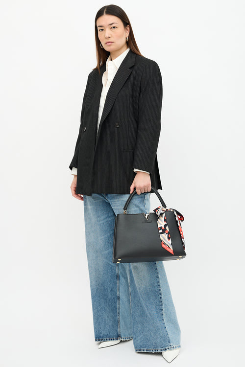 Louis Vuitton Taurillon Capucine MM Top Handle Bag