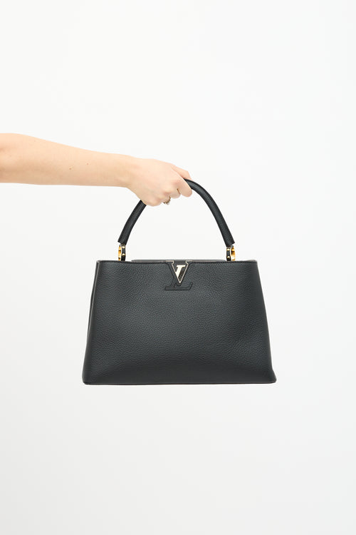 Louis Vuitton Taurillon Capucine MM Top Handle Bag