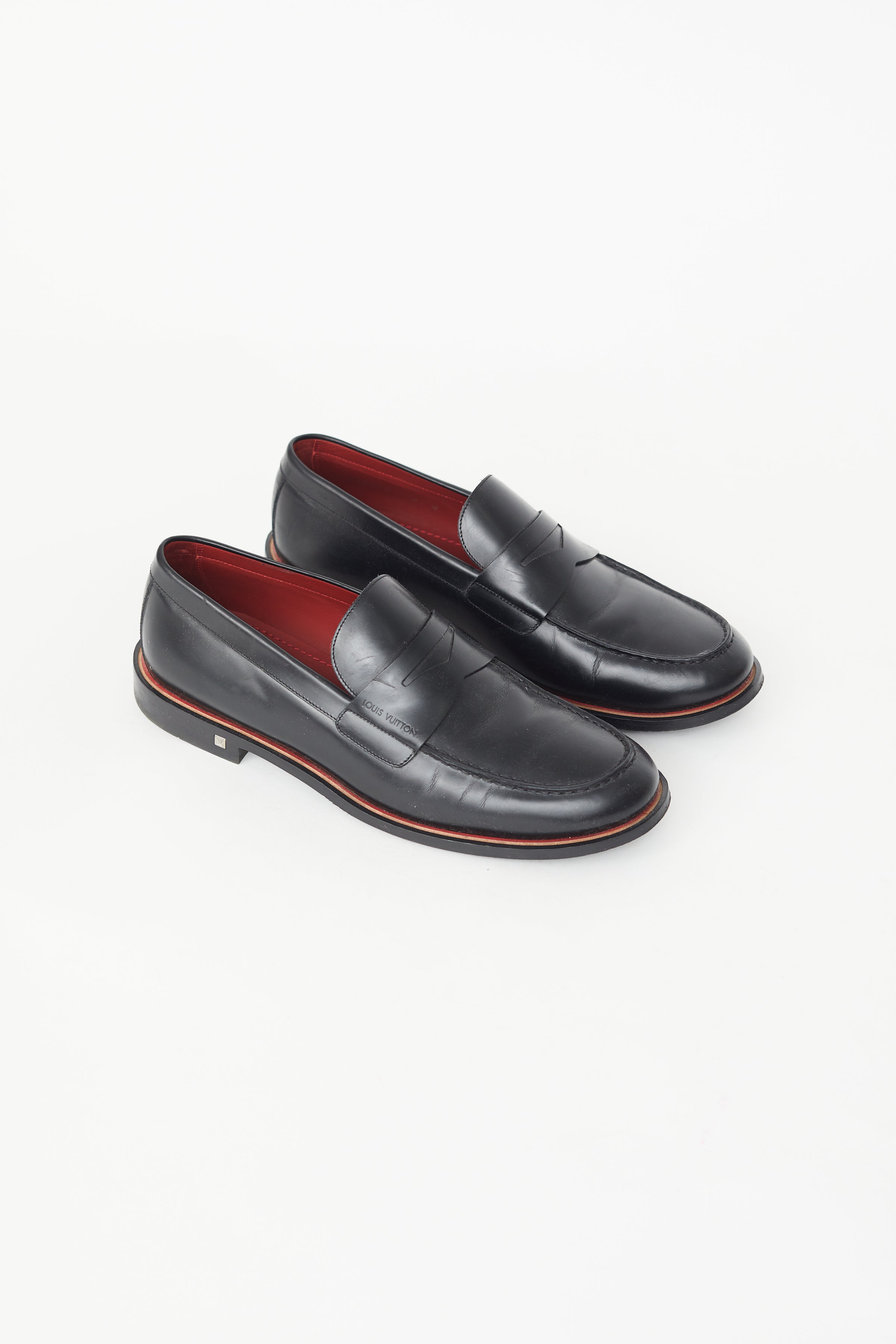 LOUIS VUITTON Size 11 Black Leather Double Monk Strap Loafers – Sui Generis  Designer Consignment