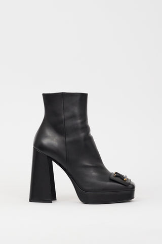Louis Vuitton Black Leather Shake Platform Boot