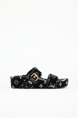 Louis Vuitton Velvelt Monogram Platform Sandal
