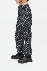 Louis Vuitton Black & White Monogram Track Pant