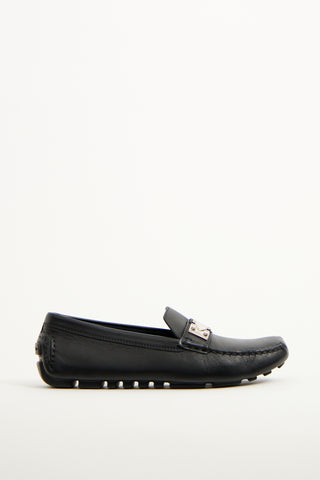 Louis Vuitton Black Leather S-Lock Driving Loafer