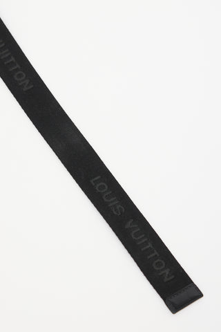 Louis Vuitton Black Logo Automatic Buckle Belt