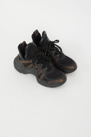 Louis Vuitton Black & Brown Monogram Archlight Sneaker