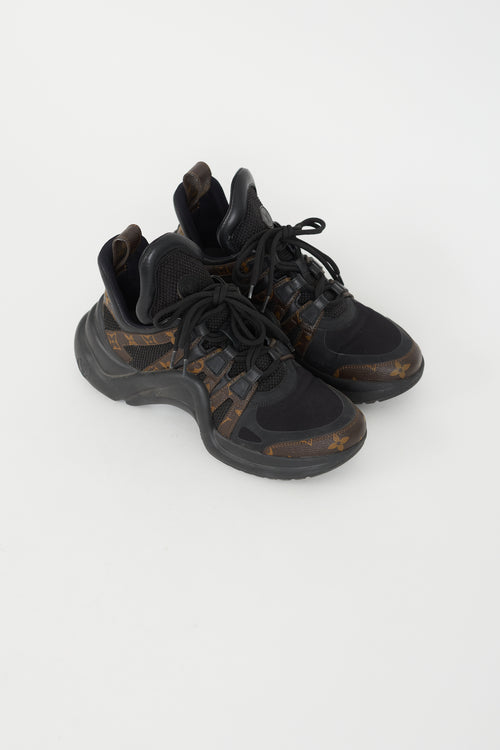 Louis Vuitton Black & Brown Monogram Archlight Sneaker