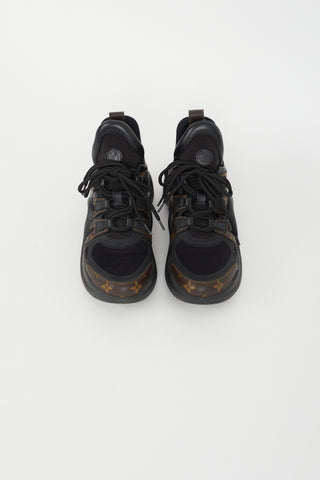 Louis Vuitton Black & Brown Monogram Archlight Sneaker